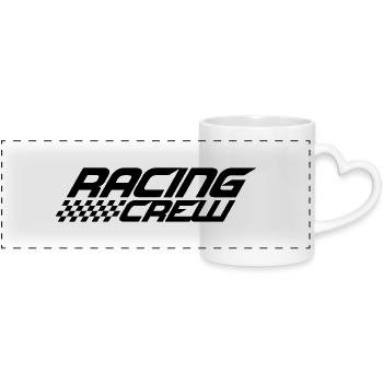 Conception de l'équipe de course - Mug panoramique avec anse en forme de cœur - blanc - Devant