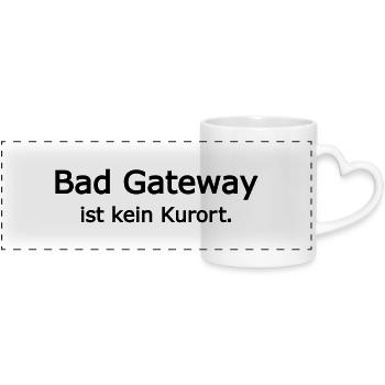 Bad Gateway ist kein Kurort - Panoramatasse mit Herzhenkel - Weiß - Vorne