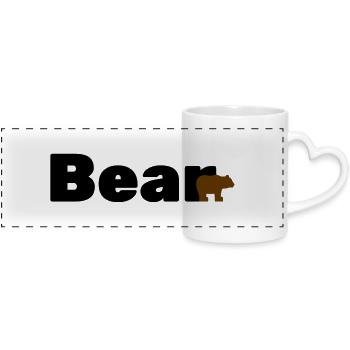 Bear Bär Gay - Panoramatasse mit Herzhenkel - Weiß - Vorne
