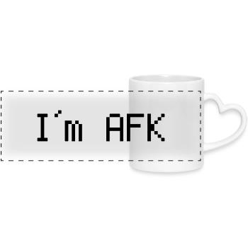 I´m afk - Mug panoramique avec anse en forme de cœur - blanc - Devant