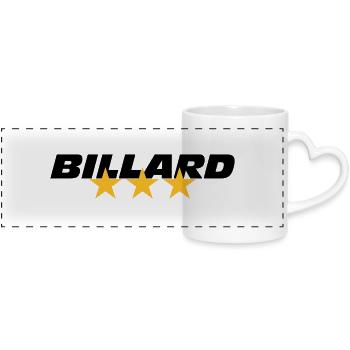 Billard - Panoramatasse mit Herzhenkel - Weiß - Vorne