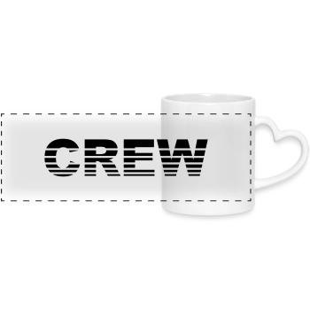 Crew - Mug panoramique avec anse en forme de cœur - blanc - Devant