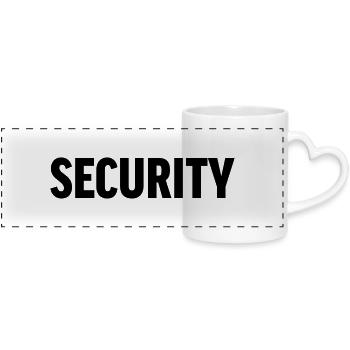 Security - Panoramic mug with heart handle - white - Front