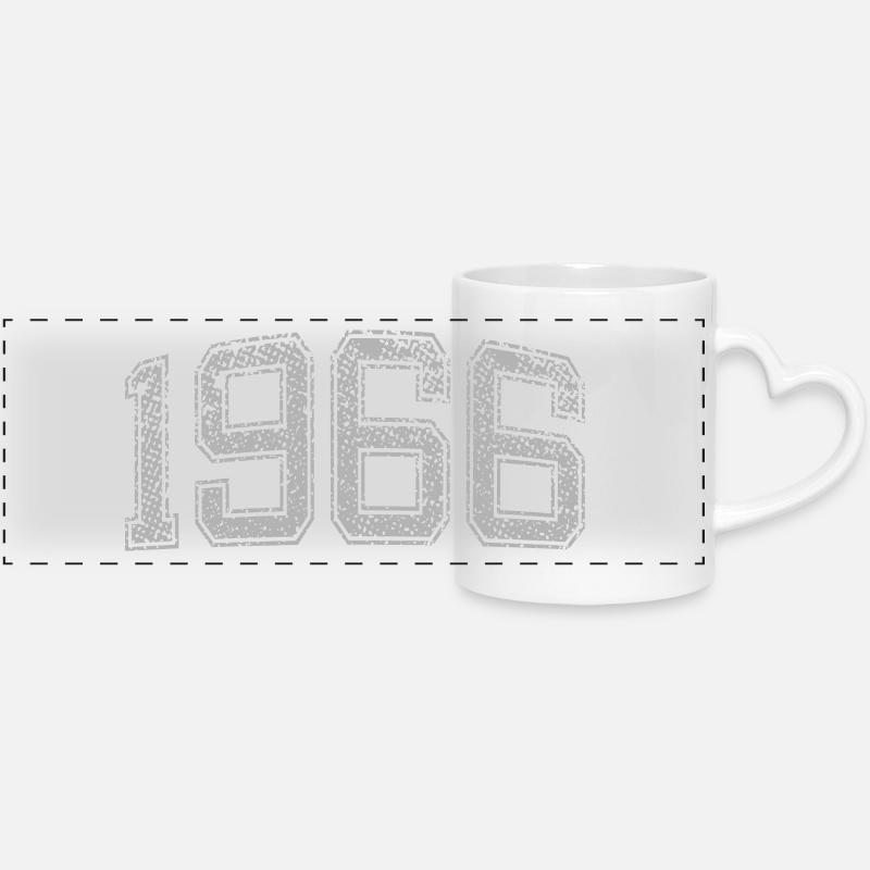 1966 années - Mug panoramique avec anse en forme de cœur - blanc