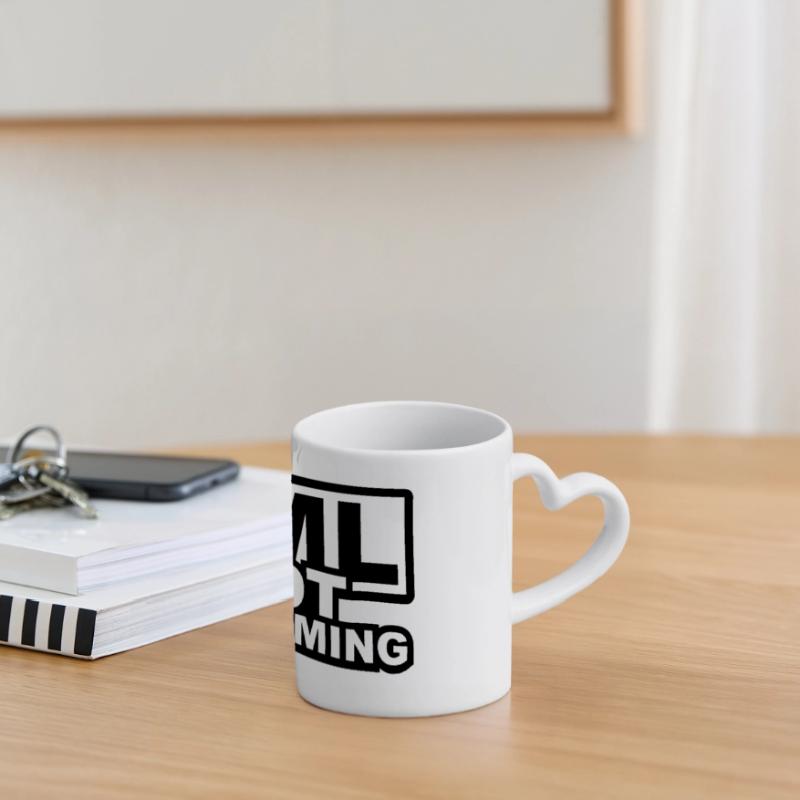 HTML est pas la programmation Mug panoramique avec anse en forme de cœur