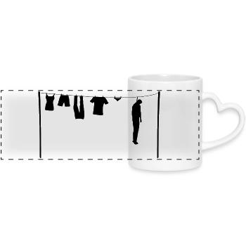 The Hanged Man - Panoramic mug with heart handle - white - Front