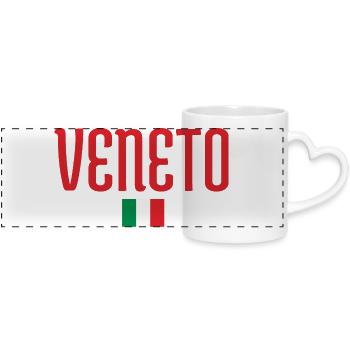 Vento Italian Flag Graphic Tee - Panoramic mug with heart handle - white - Front