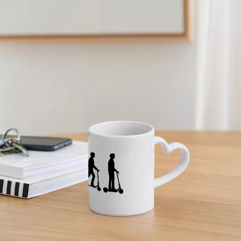 Evolution Escooter Elektroroller Panoramatasse mit Herzhenkel