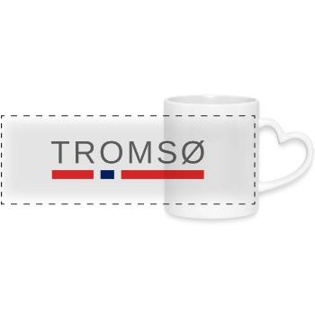 Tromso Norway - Panoramic mug with heart handle - white - Front