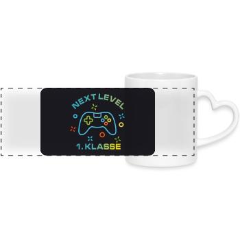 Game Controller - Next Level 1st Class - Panoramic mug with heart handle - white - Front