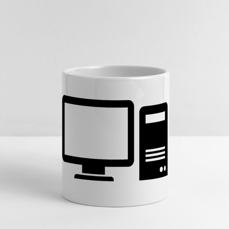 Computer Panoramatasse mit Herzhenkel