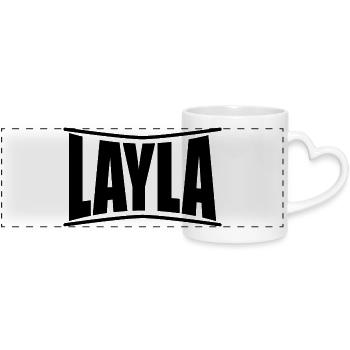 T-Shirt Layla T-Shirt Geschenkidee - Panoramatasse mit Herzhenkel - Weiß - Vorne