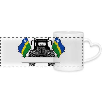 Flevoland_Tractor_Custom_Edition - Mug panoramique avec anse en forme de cœur - blanc - Devant