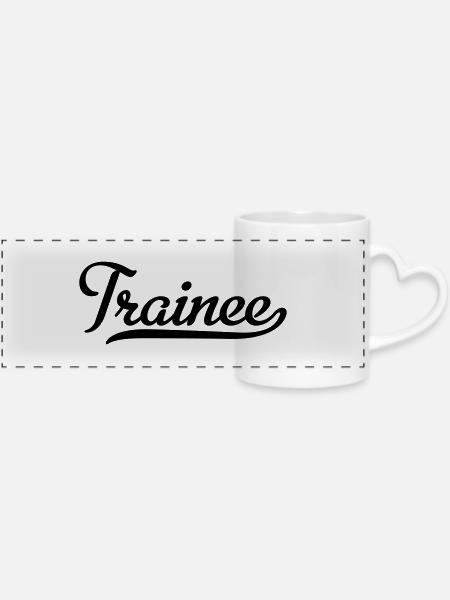 Trainee - Panoramatasse mit Herzhenkel - Weiß