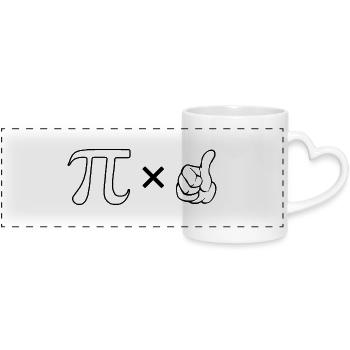 Rule of thumb - Panoramic mug with heart handle - white - Front