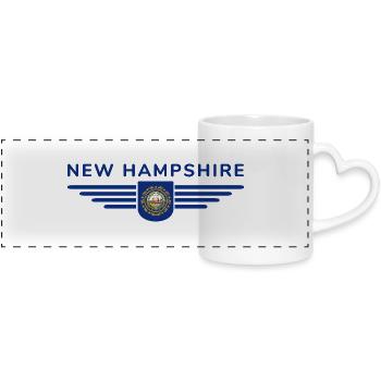 New Hampshire Fan T-Shirt – Must-have! - Panoramic mug with heart handle - white - Front