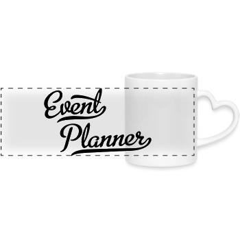 Event Planner - Panoramic mug with heart handle - white - Front