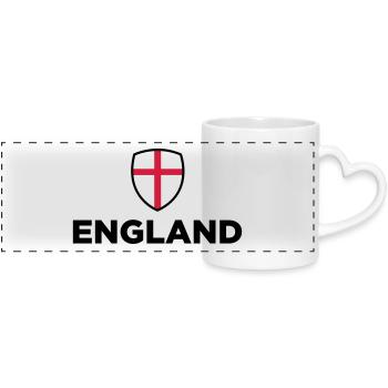 National flag of England - Panoramic mug with heart handle - white - Front