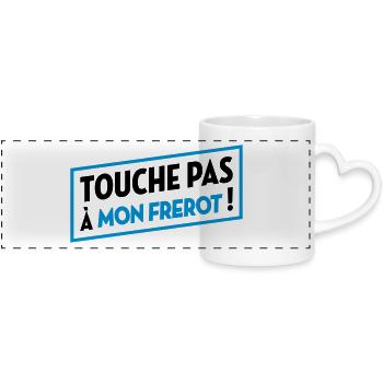 Frère / Frere / Bébé / Frérot / Naissance Frangin - Mug panoramique avec anse en forme de cœur - blanc - Devant