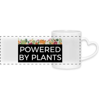 Propulsé par Plants Tee Design Veggie - Mug panoramique avec anse en forme de cœur - blanc - Devant
