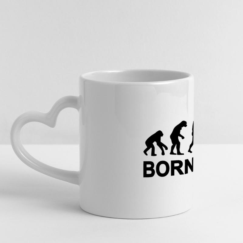 Évolution Saut à ski Mug panoramique avec anse en forme de cœur