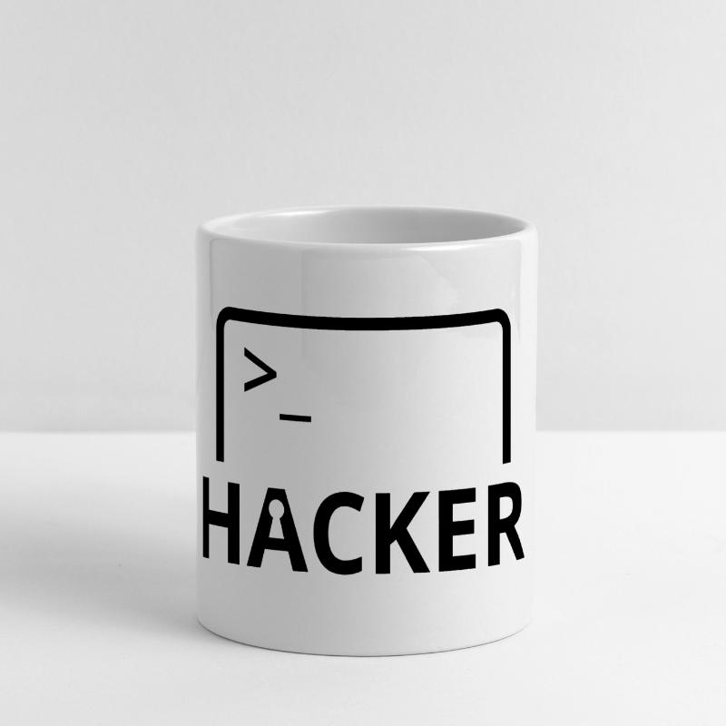 Hacker programmeur informatique Mug panoramique avec anse en forme de cœur