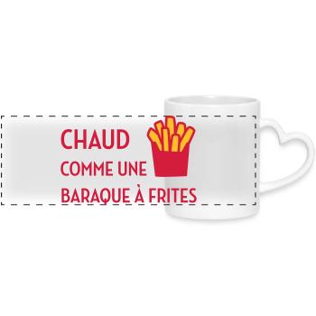 sexe / drague / seduction / fête / sexy / sex - Mug panoramique avec anse en forme de cœur - blanc - Devant