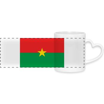 Burkina Faso - Mug panoramique avec anse en forme de cœur - blanc - Devant
