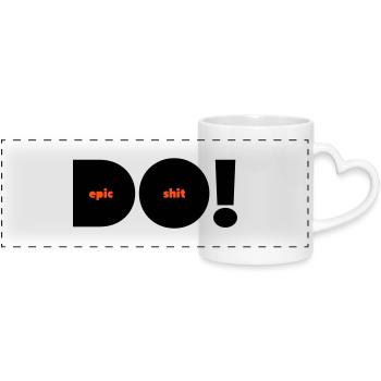 Do Epic Shit Alternative Bicolore - Mug panoramique avec anse en forme de cœur - blanc - Devant