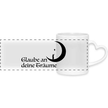 Glaube - Panoramatasse mit Herzhenkel - Weiß - Vorne