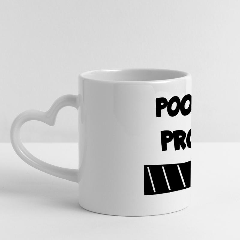 Caca en devenir, progrès * Mug panoramique avec anse en forme de cœur
