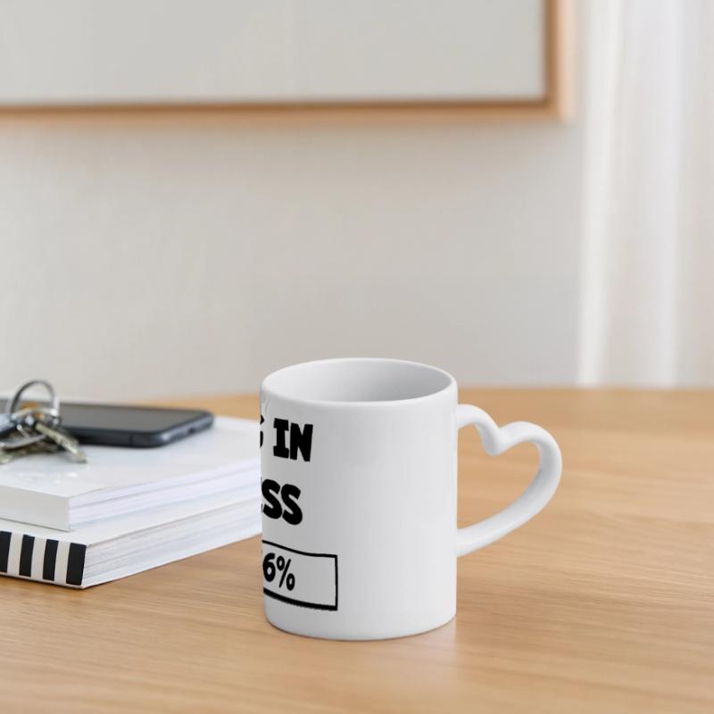 Caca en devenir, progrès * Mug panoramique avec anse en forme de cœur