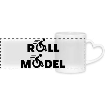 Every wheelchair user is a role model * - Panoramic mug with heart handle - white - Front