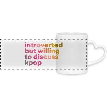 K Pop - Panoramatasse mit Herzhenkel - Weiß - Vorne