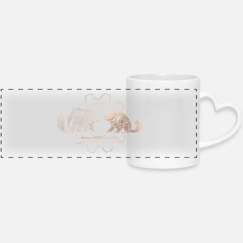 Timberborn – Beaver Engineering Co. - Panoramic mug with heart handle - white