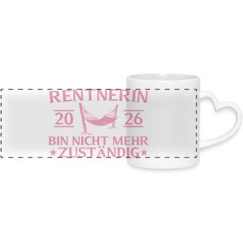 Retraité retraite 2026 Collègue d’adieu - Mug panoramique avec anse en forme de cœur - blanc - Devant