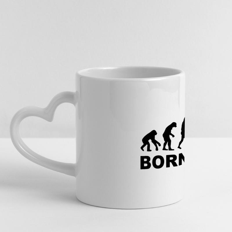 Évolution aller à cheval Mug panoramique avec anse en forme de cœur