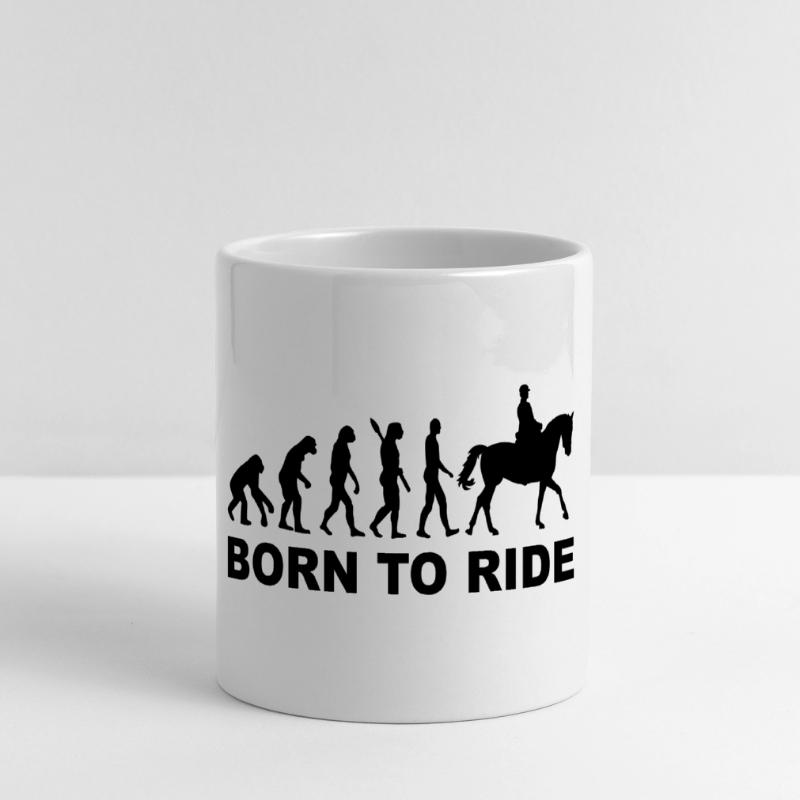 Évolution aller à cheval Mug panoramique avec anse en forme de cœur
