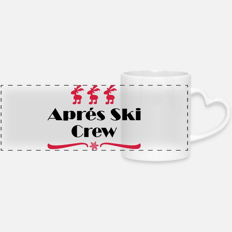 Après-ski - Panoramic mug with heart handle - white