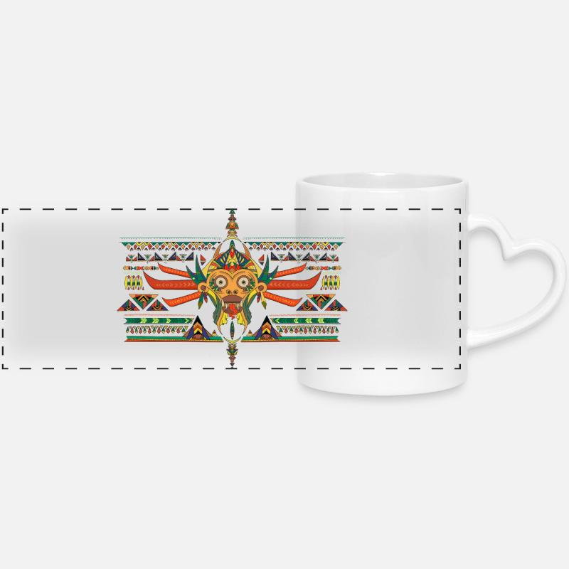 Gili Magic - Panoramic mug with heart handle - white