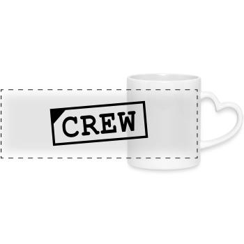 crew - Mug panoramique avec anse en forme de cœur - blanc - Devant