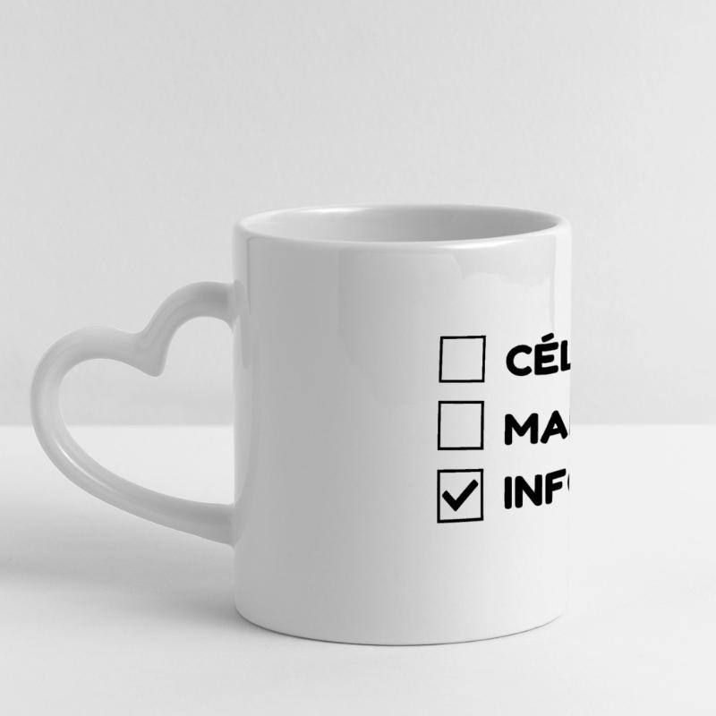 Computer Engineer Informatiker Informaticien Panoramic mug with heart handle