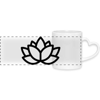 Lotus - Panoramatasse mit Herzhenkel - Weiß - Vorne