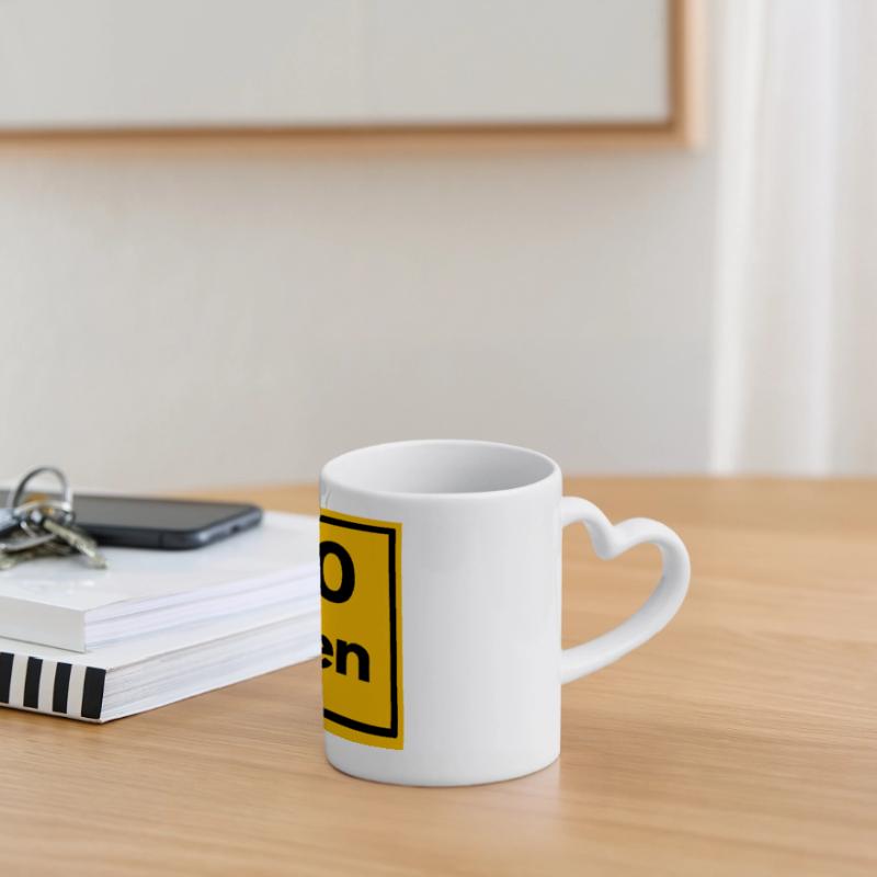 OLD POSTCODE ZIP CODE RETRO 6300 GIESSEN Panoramic mug with heart handle