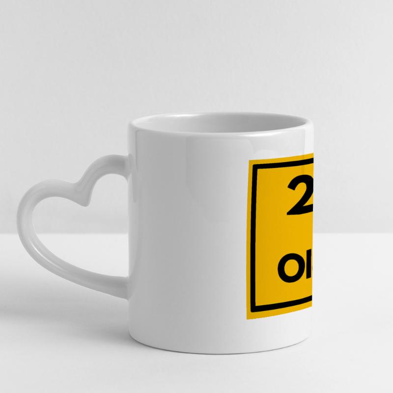 OLD POSTCODE POSTCODE RETRO 2060 BAD OLDESLOE Moin Panoramic mug with heart handle