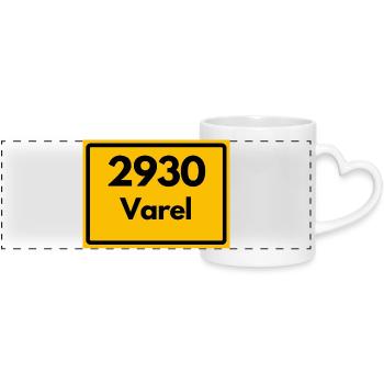 ALTE POSTLEITZAHL PLZ RETRO 2930 VAREL MEER& MÜHLE - Panoramatasse mit Herzhenkel - Weiß - Vorne
