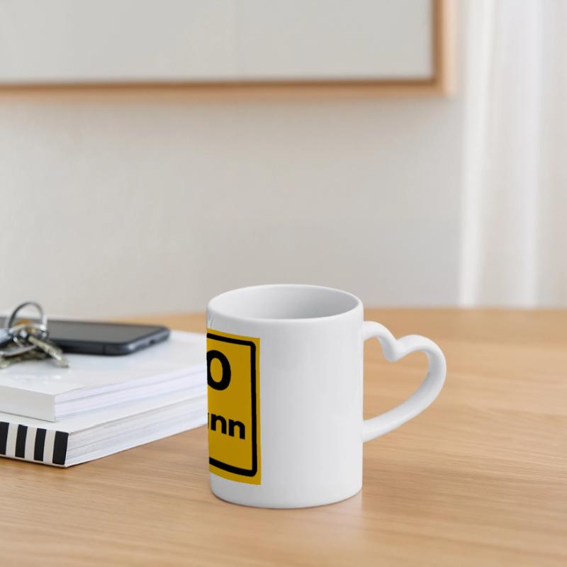 OLD POSTCODE POSTCODE RETRO 4020 METTMANN Panoramic mug with heart handle