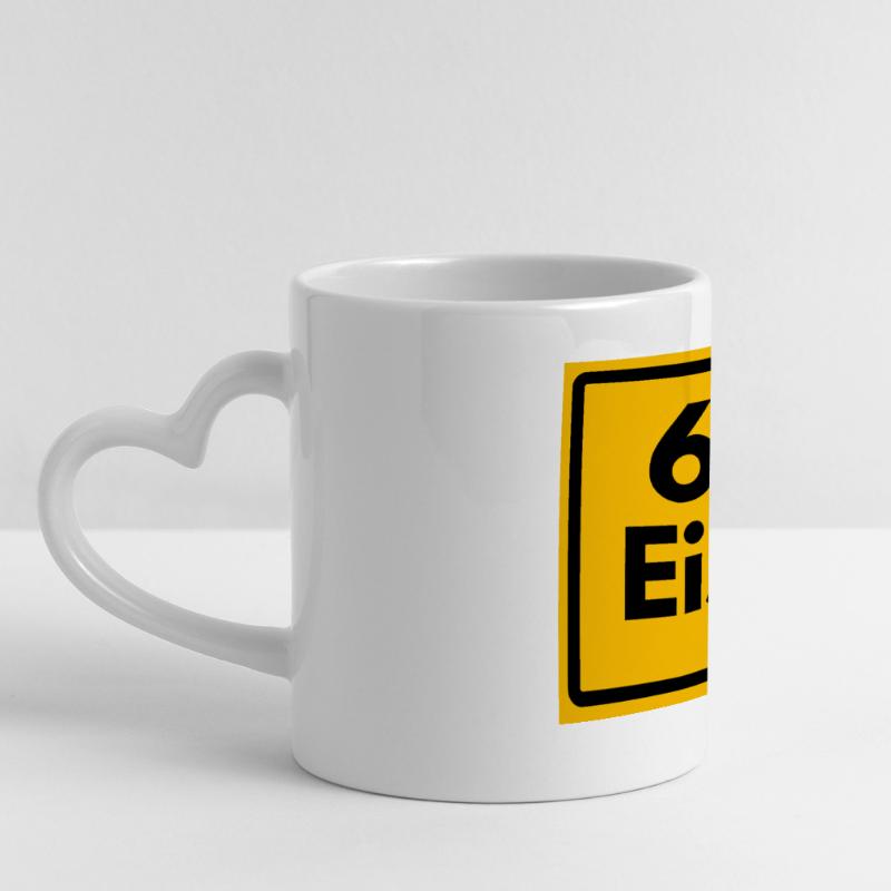 Old Zip Code 6120 Eisfeld | GDR Panoramic mug with heart handle