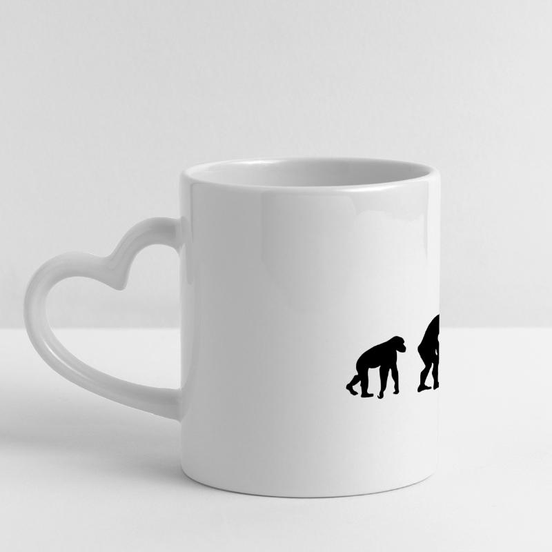 Evolution Pull Up Panoramic mug with heart handle
