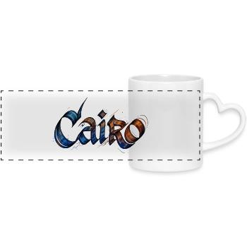 Le Caire - Mug panoramique avec anse en forme de cœur - blanc - Devant